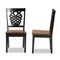 Baxton Studio Gervais Modern Two-Tone Dark Brown and Walnut Brown Finished Wood 2-PC Dining Chair Set 178-11384-Zoro - alternate 2